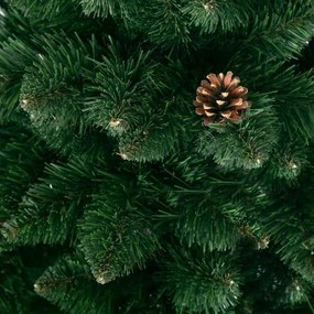 Umelý 3D vianočný stromček BOROVICA smaragdová 220cm so šiškami