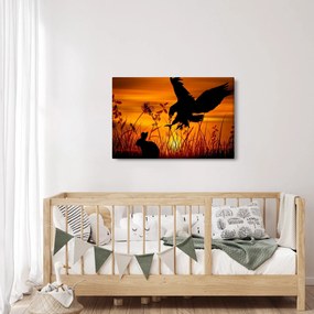 Obraz siluety dravca (90x60 cm)