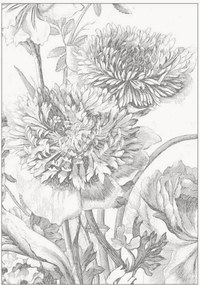 Vliesová tapeta Engraved Flowers