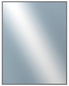 DANTIK - Zrkadlo v rámu, rozmer s rámom 70x90 cm z lišty Hliník šedá drásaná (7269223)