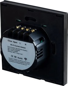 MILIO Sklenený dotykový vypínač pre rolety WIFI - čierny