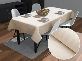 Biante Damaškový obdĺžnikový obrus Atlas Grádl DM-016 Krémový - pásiky 2 cm 120x180 cm