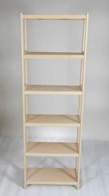 Regál drevený bukový počet políc 6 - 213x60x33 cm