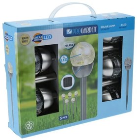 Set solárnych LED lámp Glassball 5 ks
