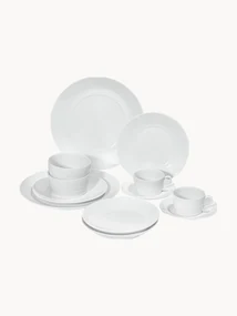 Ručne vyrobená porcelánová súprava tanierov Cosmopolitan, 2 osoby (14 dielov)