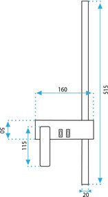 Toolight Toolight, LED nástenné svietidlo 8W 4000K APP1439-W, čierna-zlatá, OSW-02440