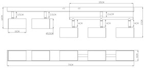 Globo 57911-5S - Bodové svietidlo ROBBY 5xGU10/35W/230V šedá