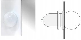 Toaletný stolík so svetielkami bez taburetky