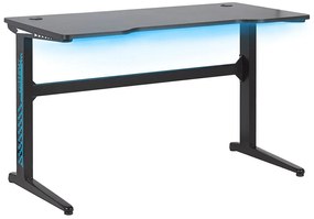 Herný stôl RGB LED 120 x 60 cm čierny DORAN Beliani