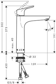 Hansgrohe Focus E2, umývadlová batéria, chrómová, HAN-31518000