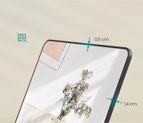 Závesné zrkadlo Layla 120 cm čierne