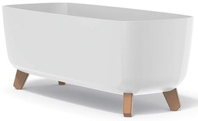 Plastový kvetináč na nožičkách DGCL600 58 cm - biela