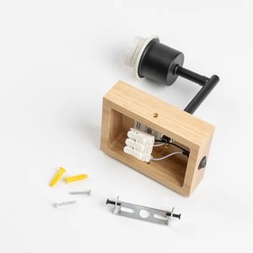 Brilagi - Nástenné svietidlo BOBO WOOD 1xE27/25W/230V dub/čierna/ružová