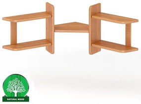 Nástenná polica SOSNA PK131 77x40x77 cm jelša