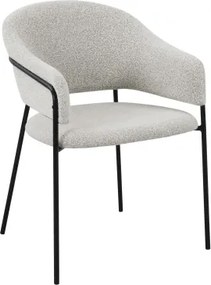 Jedálenská stolička Inga, šedo-béžová štruktúrovaná látka%