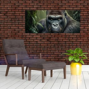 Obraz - Portrét gorily (120x50 cm)