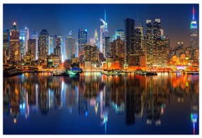 Obraz Manhattanu v noci (90x60 cm)