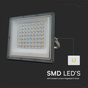 LED Reflektor LED/50W/230V IP65 3000/4000/6500K šedá