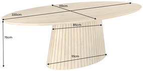 Oválny jedálenský stôl Movement 220 cm mango