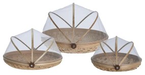 Bambusový košík na ovocie Abigail, sada 3ks, 30x19 cm + 35x22 cm + 25x17 cm