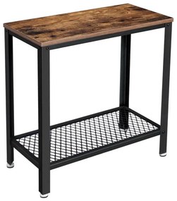 Odkladací stolík ELDUR hnedá/čierna