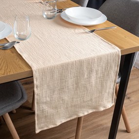 Biante Mušelínový behúň na stôl MSN-015 Krémový 20x120 cm