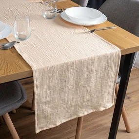 Biante Mušelínový behúň na stôl MSN-015 Krémový 20x120 cm