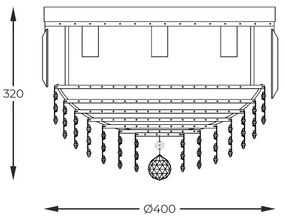 Zuma Line FC19003/5 - Stropné svietidlo CHARLOTTE 5xE14/40W/230V pr. 40 zlatá