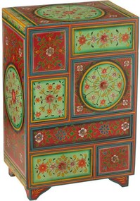 Drevená farebná komoda Mumbai mango wood - 43*29*65 cm