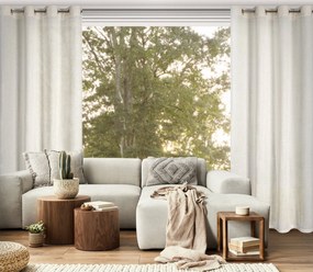 ZÁVES NA KRÚŽKOCH ESSI 140X250 CM KRÉMOVÁ