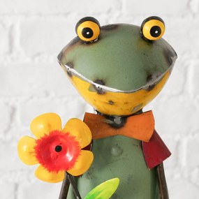 Záhradná kovová figúrka Fredolin, 40x18 cm, viacfarebná