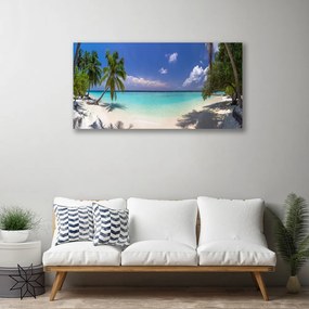 Obraz na plátne More pláž palma krajina 120x60 cm