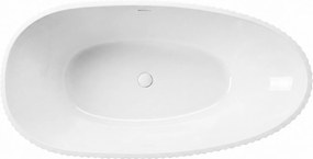 Rea Carmen, voľne stojaca vaňa 170x85 cm, biela, medený click-clack, KPL-W8506