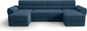 Rozkladacia sedacia súprava do U TAVERO 321x140 cm, tmavomodrá