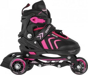 Ramiz Sada kolieskových korčúľ 4 v 1 Korčule pre deti Veľkosť 29-33 Ružová
