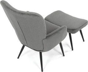 Kreslo sivé s podnožkou AK-L7285 GREY6