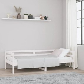 Denná posteľ biela 80x200 cm borovicový masív