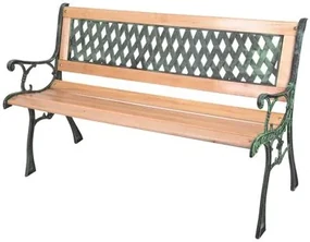 Záhradná lavička GODIVA, drevo/plast (122x54x73 cm)