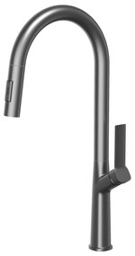 Gamma Awra, kuchynská batéria s vyťahovacou výlevkou a dvojfunkčnou sprchou, grafitová, GMA-BAA-GM