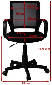 Kancelárska stolička FD-6 biela / ružová