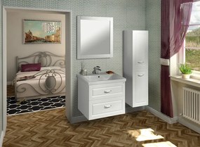 Aqualine Aqualine, FAVOLO skrinka vysoká s košom 40x184x31 cm, biela mat, FV180