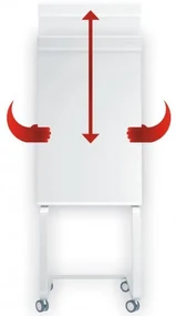 Flipchart Magnetoplan Evolution 68 x 97 cm, mobilný, biela