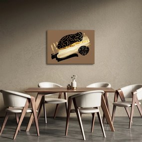 Obraz - Abstrakcia golden brown N⁰3 (70x50 cm)