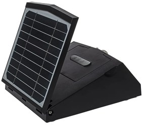 Ecolamp Exteriérové solárne nástenné LED svietidlo Solar, 1x LED 7w, čierna, pohybový senzor