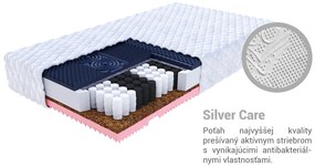 Jaamatrac Matrac s taštičkovými pružinami s kokosom Gina 120x200 Výška: 27 cm, Poťah: Premium Jersey 3D