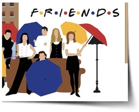 Sablio Plagát Seriál Priatelia FRIENDS Gauč pri fontáne - 120x80 cm