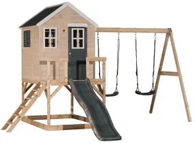Detský záhradný domček s ihriskom HIDE | grey