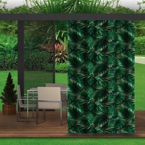 Exotické závesy do záhradného altánku zelenej farby 155x220 cm