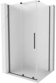 Mexen Velar, sprchový kút s posuvnými dverami 130 x 85 cm, 8mm sklo námraza, grafit brúsený, 871-130-085-31-66