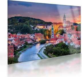 Sklenený obraz - Český Krumlov (70x50 cm)